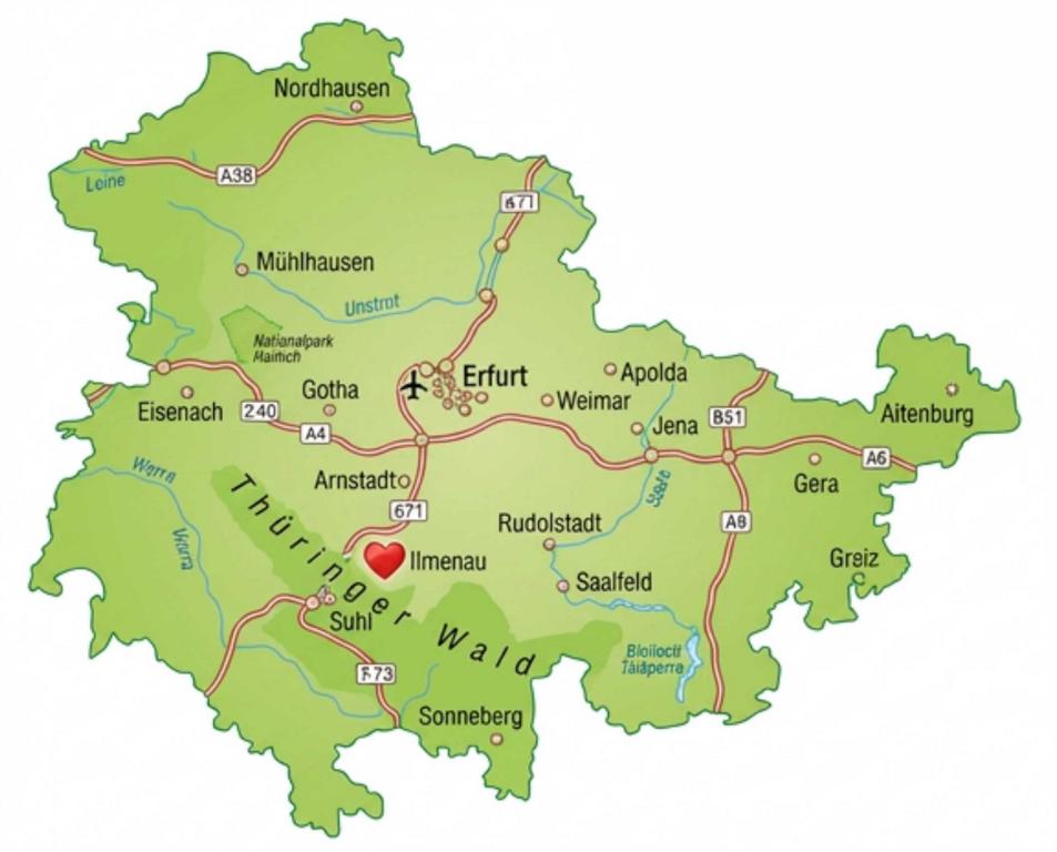 Thueringen karte